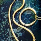 Swarovski Crystal and Gold Plated Bead Caps Bracelet and Necklace set $149