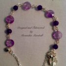 Dainty Amethyst and Purple Quartz Bracelet $29