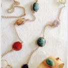 Multi Gemstone & Cuff Bracelet Set Amethyst, Carnelian, & Lapis $249