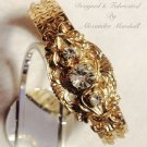 18K Gold Overlay Crystal Expansion Bracelet $79