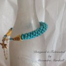 Turquoise Beaded Kumihimo Bracelet $59