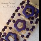 Cobalt Blue Sterling Plated Howlite Blue Aventurine Bracelet $69