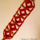 Artisan Crafted Red Coral & Howlite Bracelet $49.