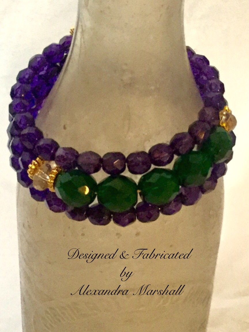 mardi gras bracelet