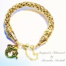 Custom Sized Gold Woven Metallic Cord Bracelet