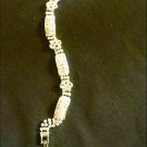 Elegant Clear Crystal  and Silver Tone 7 3/4" Bracelet