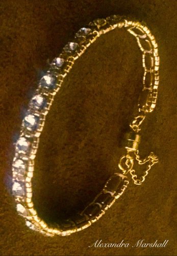 Swarovski Crystal & 24K Gold Plated Stacking Bracelet