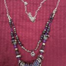 Purple Dichronic Beads Necklace