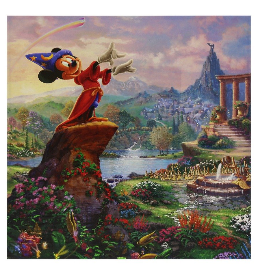 Disney Parks Sorcerer Mickey Mouse Fantasia Canvas Wrap by Thomas ...