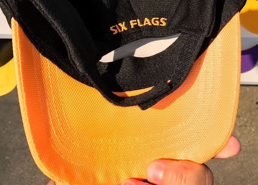 Six Flags Magic Mountain Dc Comics Deathstroke Emoji Black/Orange Hat New*