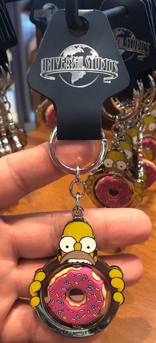 simpsons 25 years keychain