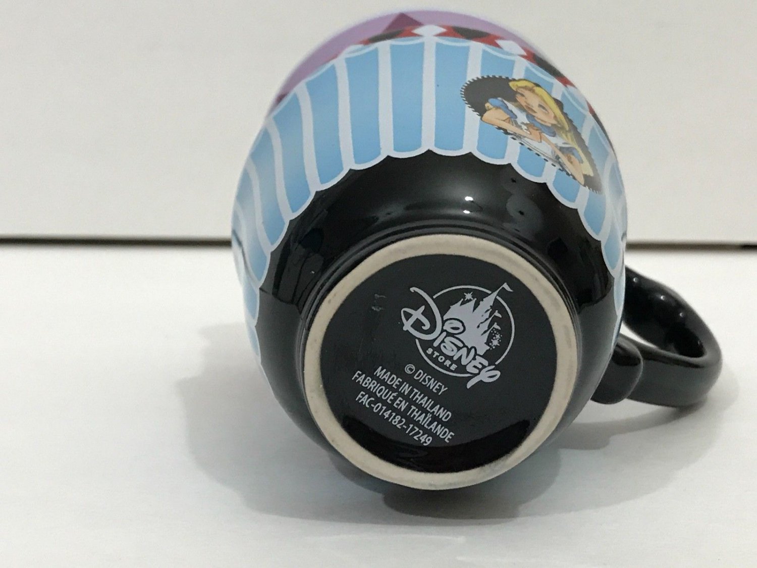 Disney Store Alice in Wonderland Triple Stacked Ceramic Tea Cup New