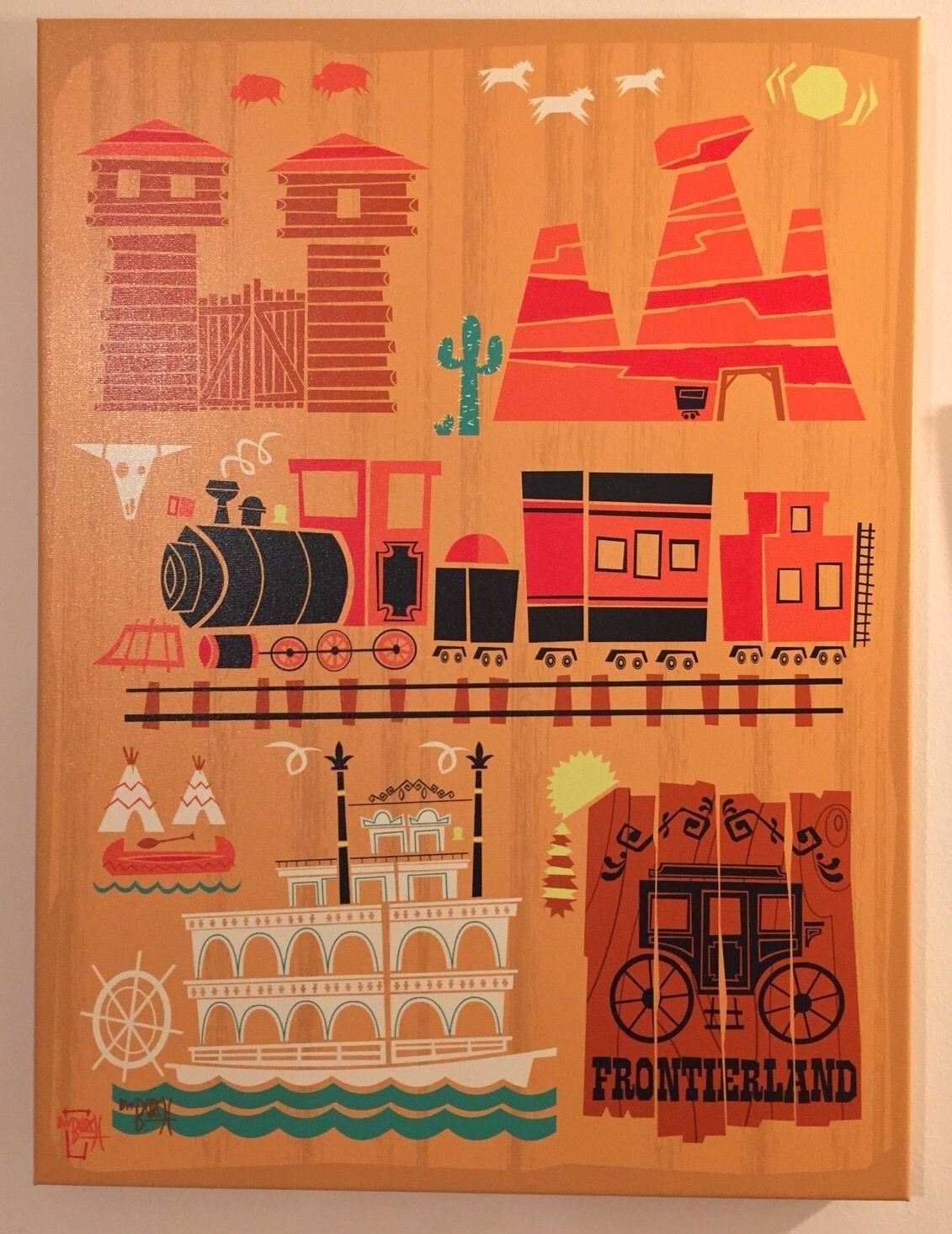 Disney WonderGround Gallery Original Frontierland Canvas Print Ben Burch