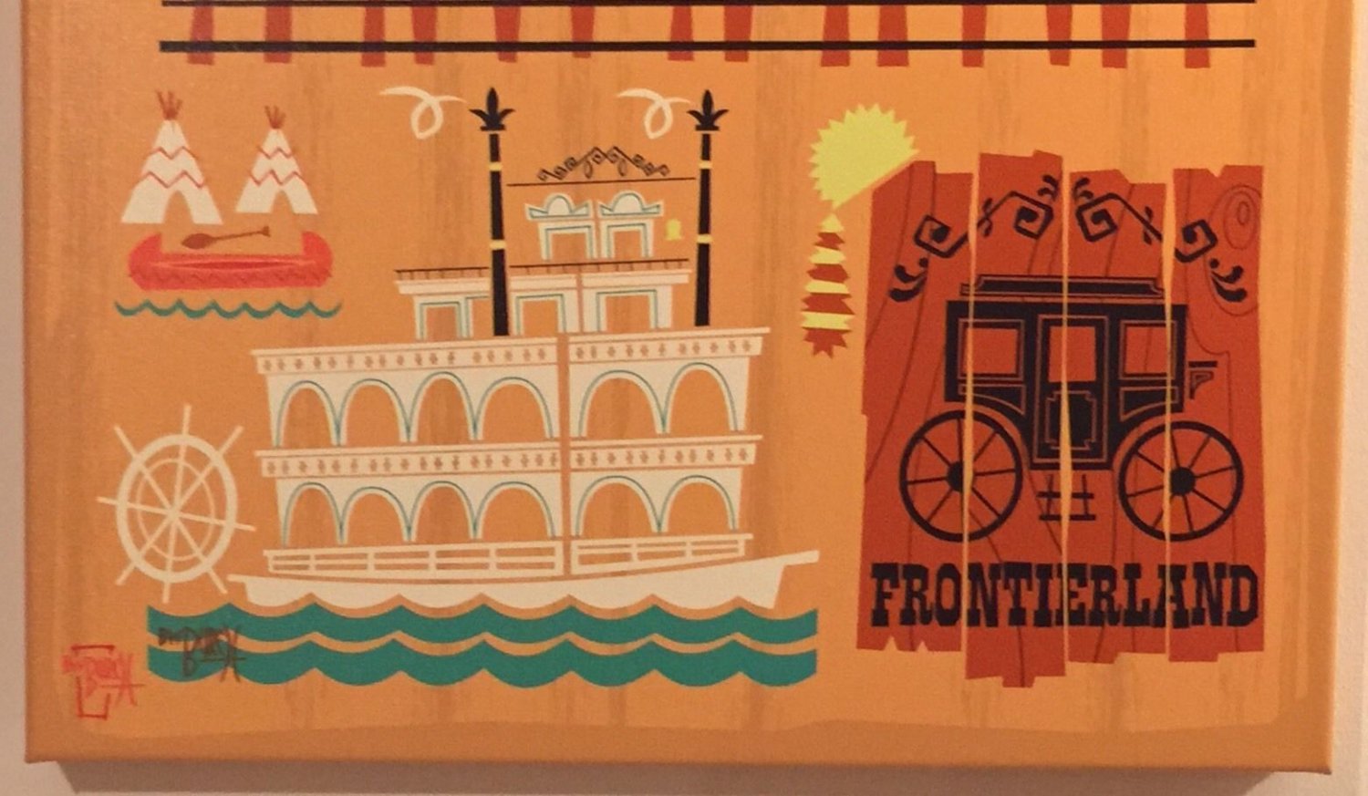 Disney WonderGround Gallery Original Frontierland Canvas Print Ben Burch