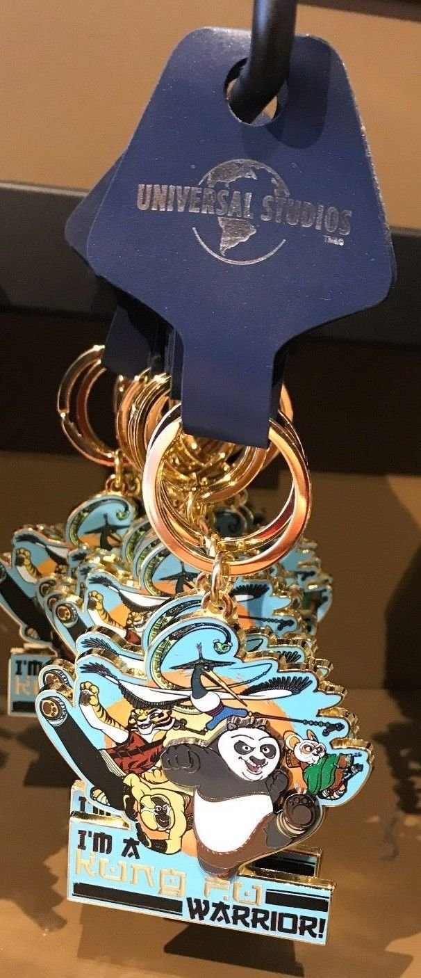 Universal Studios Kung Fu Panda I'm A Kung Fu Warrior! Metal Keychain New