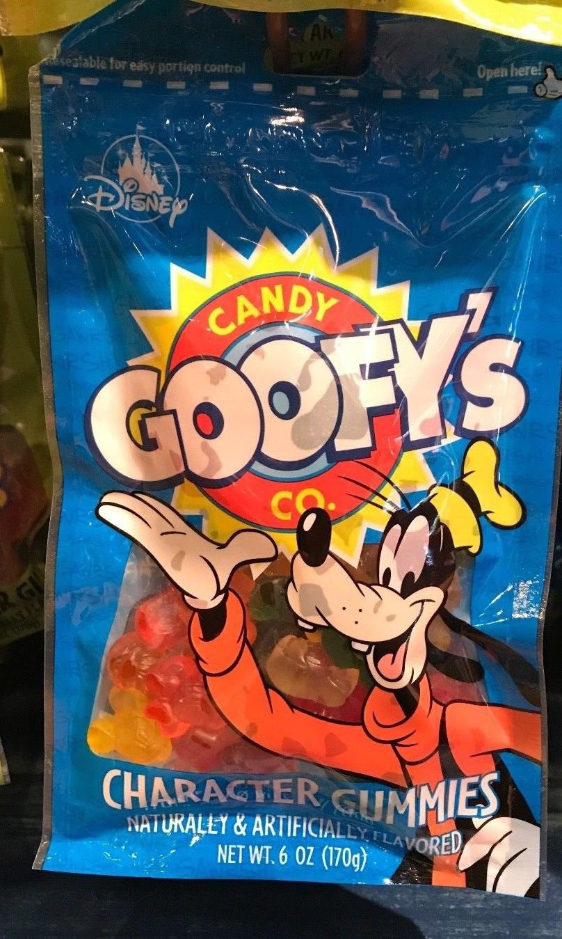 Disney Parks Goofy's Candy Company Character Gummies 6oz. Bag New