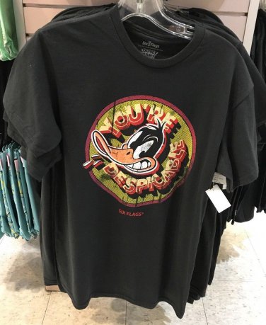 Six Flags Magic Mountain Looney Tunes Daffy Duck Mens Shirt Small New
