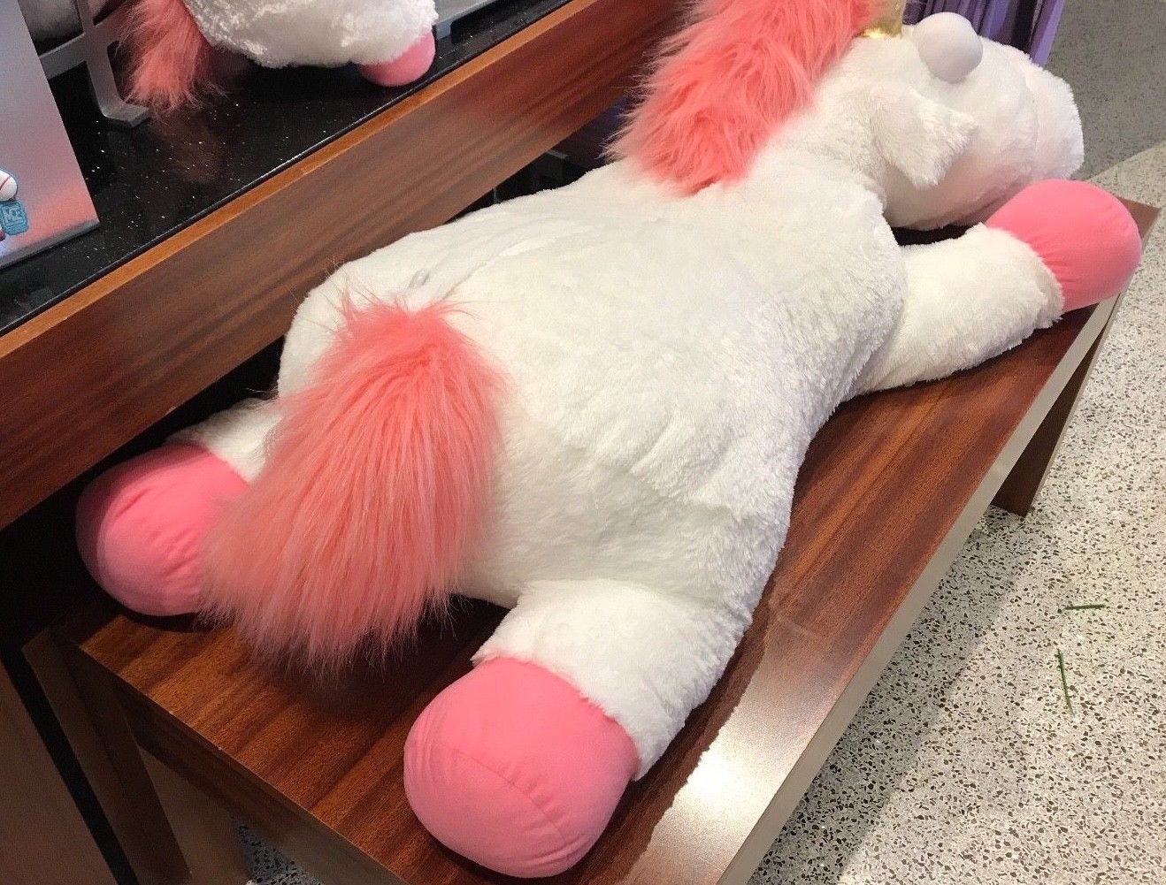 fluffy unicorn pillow