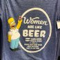 Universal Studios The Simpsons Homer Women Are Like Beer Mens Shirt Large New