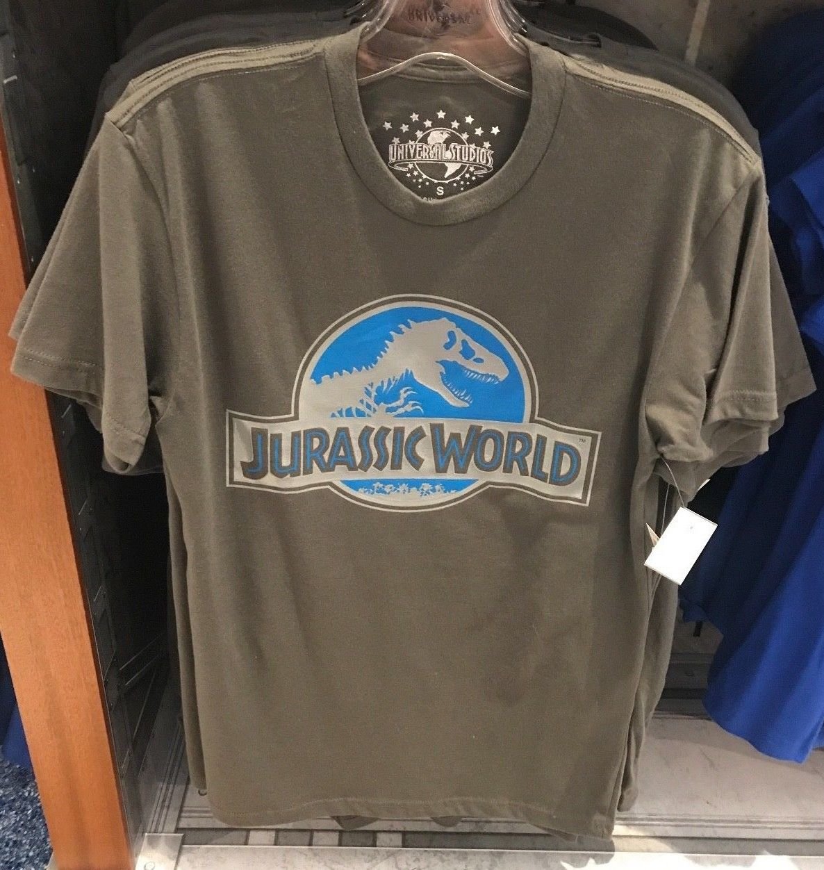 Universal Studios Jurassic World Mens Gray Shirt Small New
