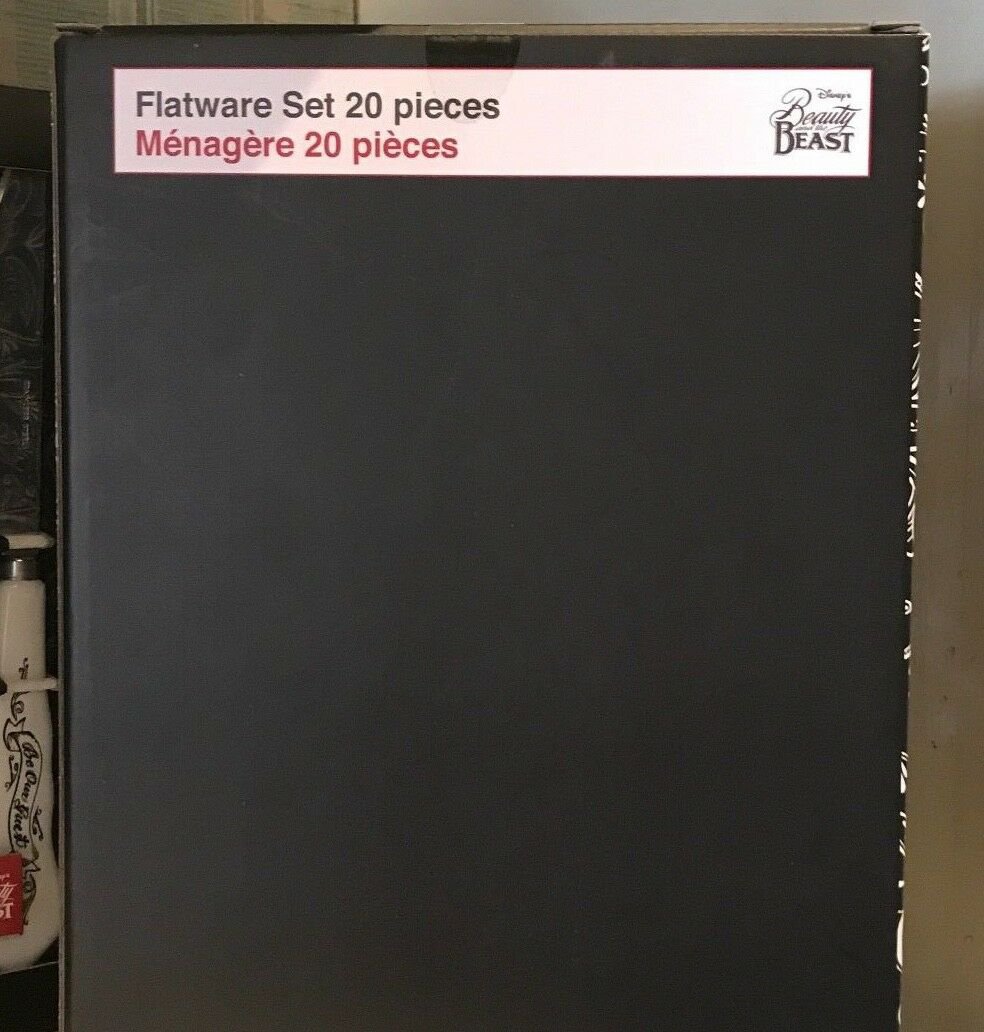 Disney Parks Beauty and the Beast Be Our Guest Flatware Set of 20 New