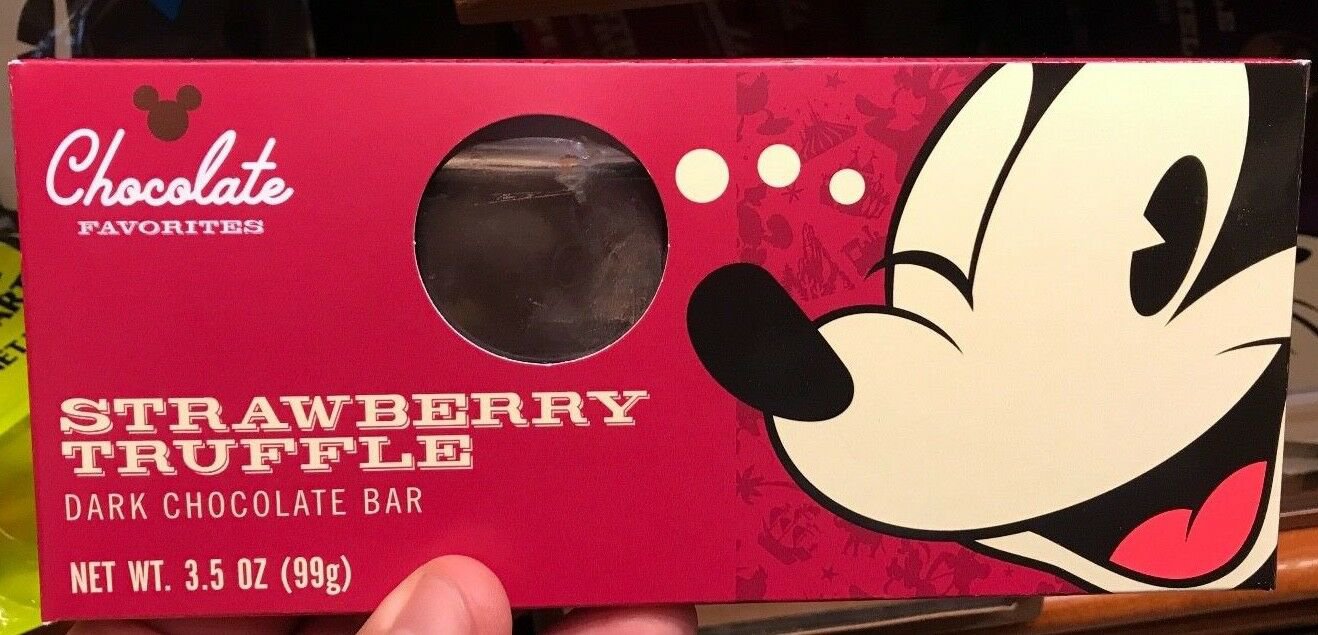 Disney Parks Strawberry Truffle Candy Bar Chocolate Favorites Dark