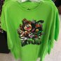 Six Flags Magic Mountain Looney Tunes Burst Lime Green Shirt Large (New)