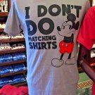 DISNEY PARKS MICKE MOUSE I DON'T DO MATCHING SHIRTS MENS SHIRT MEDIUM