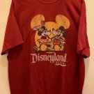 DISNEYLAND RESORT EXCLUSIVE MICKEY & MINNIE MOUSE REDDISH MENS SHIRT LARGE