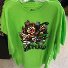 Six Flags Magic Mountain Looney Tunes Burst Lime Green Shirt Medium (New)