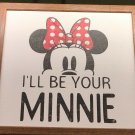 DISNEY PARKS MINNIE MOUSE I'LL BE YOUR MINNIE WOMENS SHIRT X-LARGE
