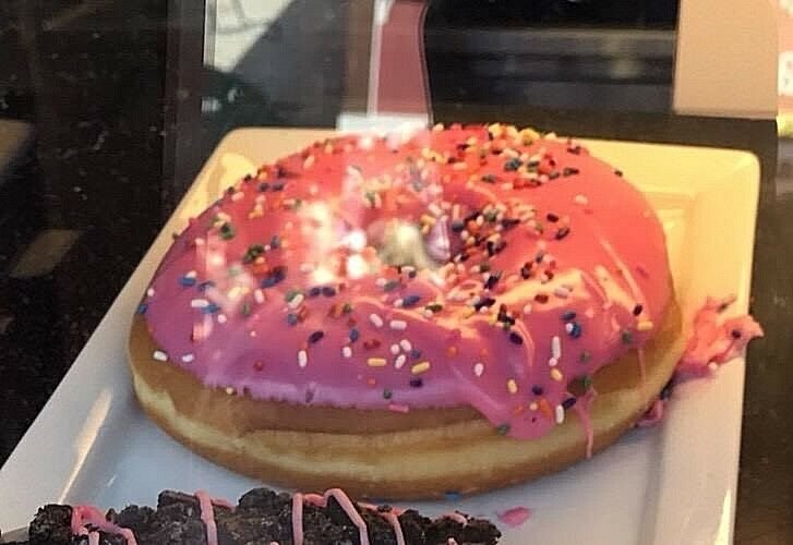 Universal Studios The Simpsons Lard Lad Donuts Large Pink Sprinkles