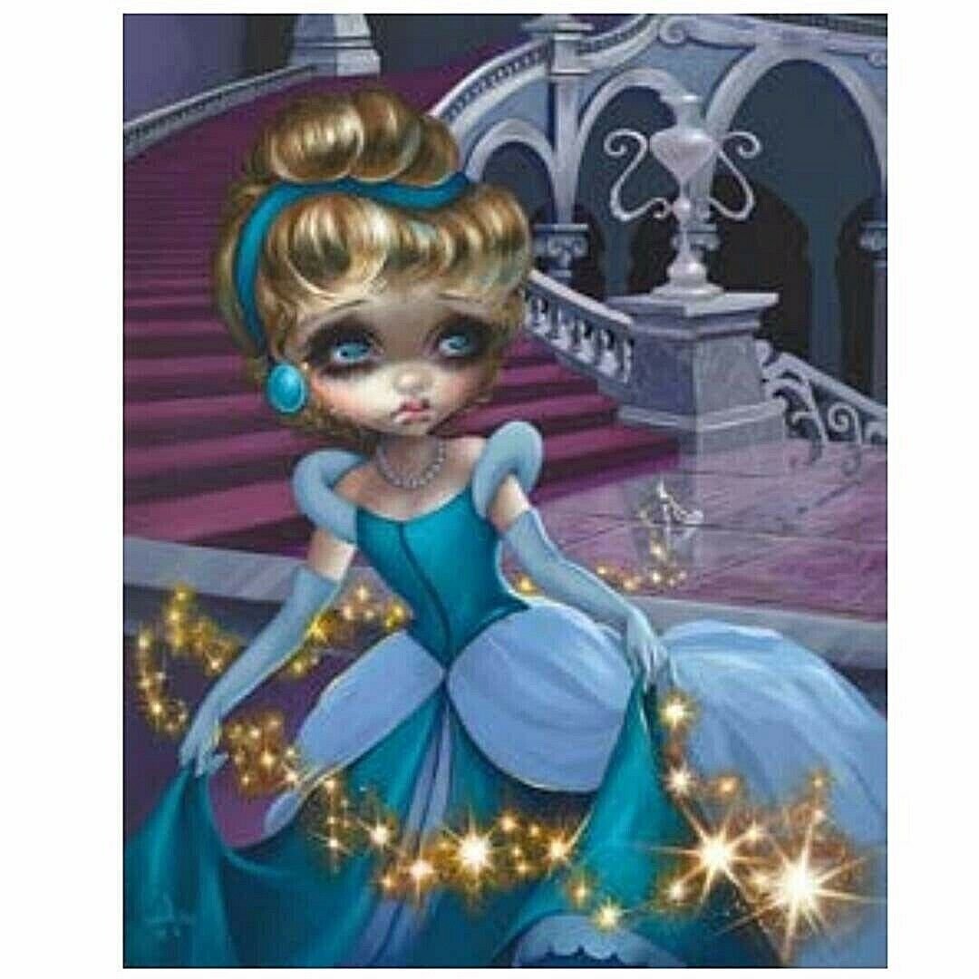 Disney WonderGround Cinderella Leaving The Ball Postcard Jasmine Becket
