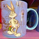 Six Flags Magic Mountain Looney Tunes Bugs Bunny Ceramic Blue Mug New