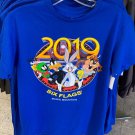 Six Flags Magic Mountain 2019 Looney Tunes Blue Adult Shirt XX-Large New