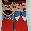 Disney Parks Alice in Wonderland Tweedle Dee Tweedle Dum Adult Socks New