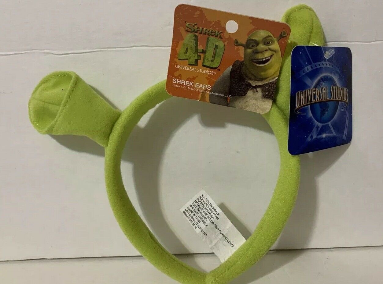 Universal Studios Exclusive Shrek 4-D Shrek Ears Headband New with Tag