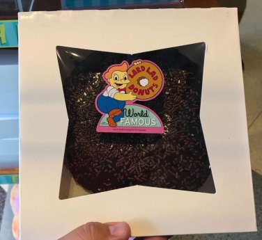 Universal Studios The Simpsons Lard Lad Donuts Giant Glazed Chocolate Donut New