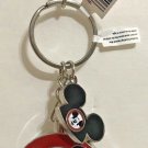 Disney Parks Mickey Mouse Club Keychain With Mickey Ear Hat Charm New