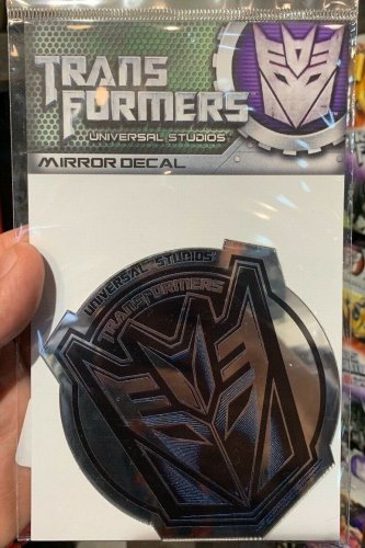 Universal Studios Exclusive Transformers The Ride Decepticons Mirror Decal New