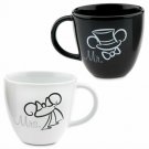 Disney Parks Bride White Mug "Mrs." Ceramic Mug Minnie Mouse Ear Hat New