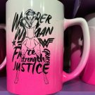 Six Flags Magic Mountain Dc Comics Wonder Woman Pink/White Mug New