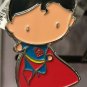 Six Flags Magic Mountain DC Comics Chibi Superman Metal Keychain New