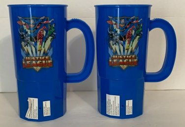 Six Flags Magic Mountain Justice League Kids Tall Plastic Mug (Set of 2)