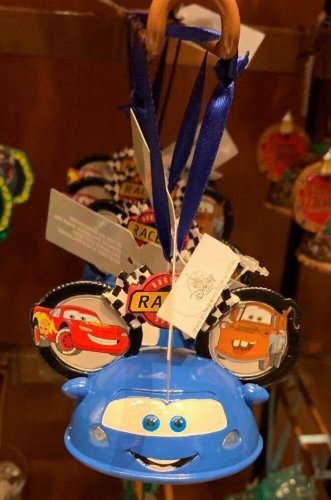 DISNEY PARKS MICKEY EARS RADIATOR SPRINGS LIGHT UP SCULPTED CHRISTMAS ORNAMENT