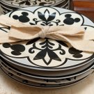 Disney Parks Disney Kitchen Mickey Pattern New (Set of 4 Plates)
