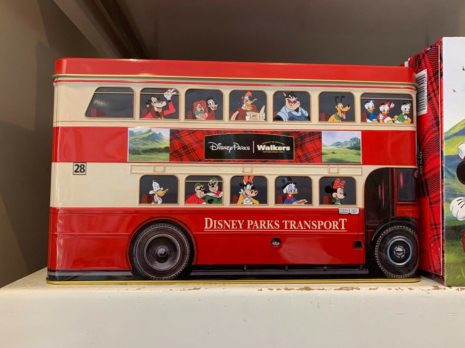 Disney Parks Bus Tin Container Disney Pals & Mickey Shortbread Cookies