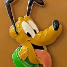 DISNEY PARKS PLUTO FACE ACRYLIC METAL MAGNET NEW