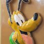DISNEY PARKS PLUTO FACE ACRYLIC METAL MAGNET NEW