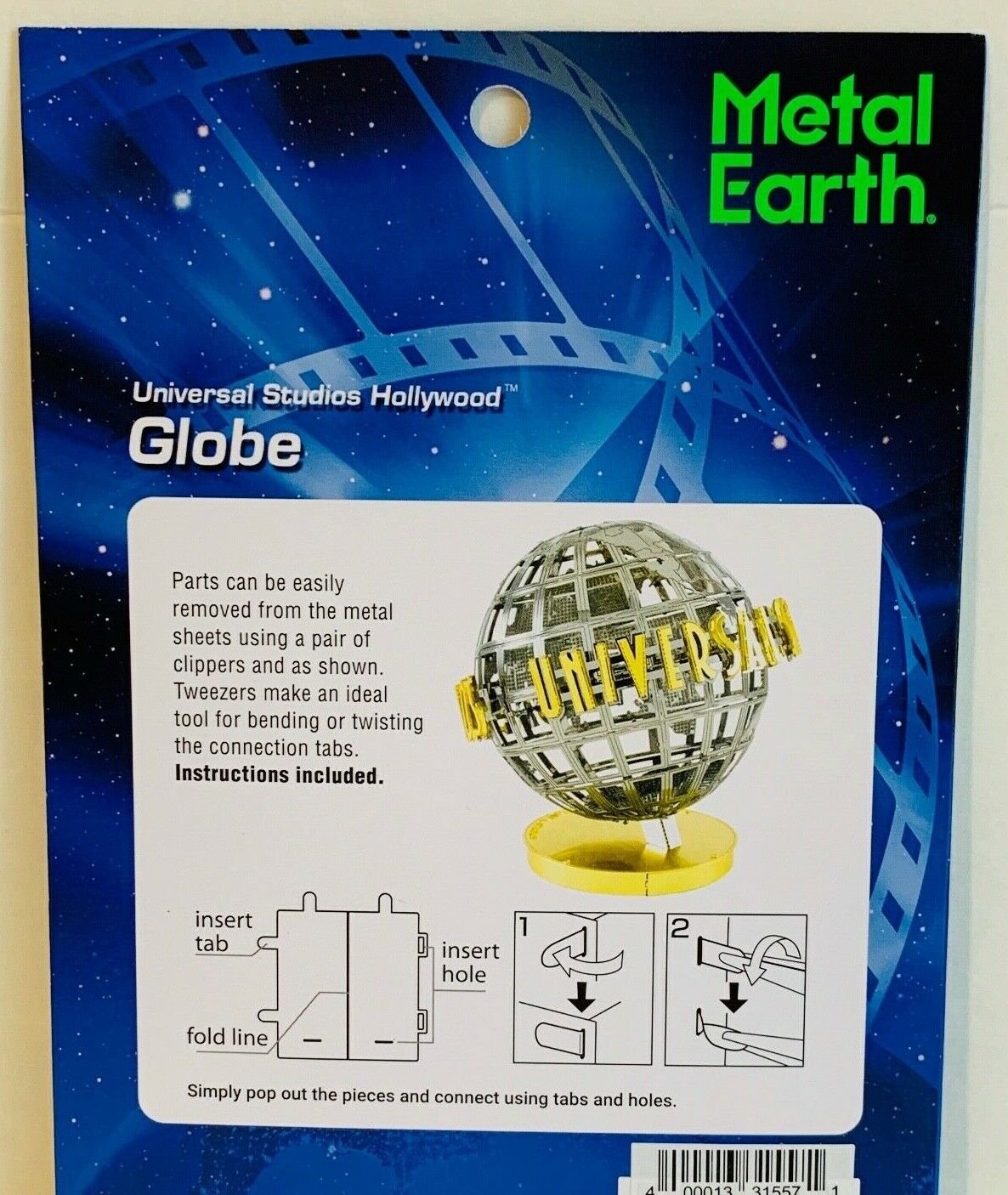 Universal Studios 3D Model Kit Universal Studios Hollywood Globe Metal ...